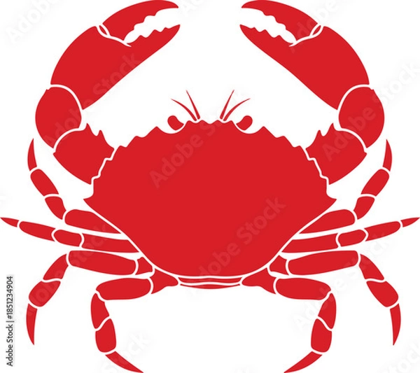 Obraz Minimalist Crab Silhouette Vector Icon