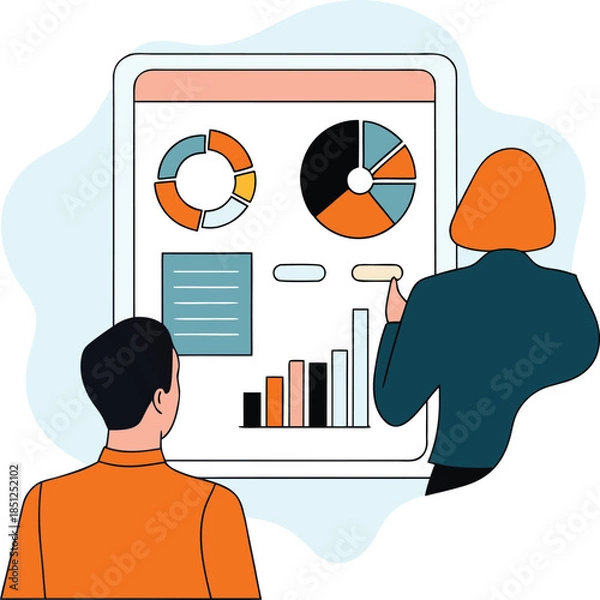 Fototapeta Business data analysis concept