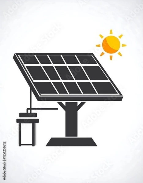 Obraz Solar panel system graphic