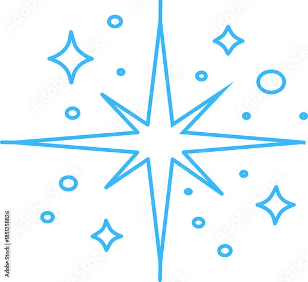 Obraz set of snowflakes