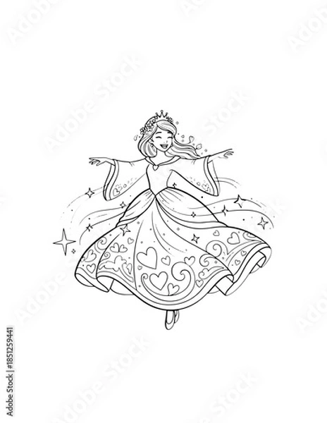 Obraz Cute Princess Illustration