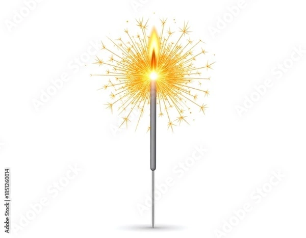 Fototapeta Sparkler firework illustration