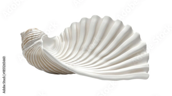 Obraz Seashell 3D render icon isolated on white background
