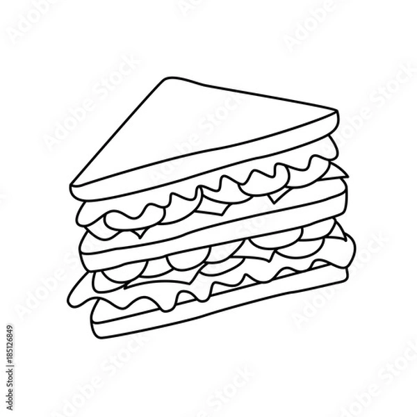 Fototapeta Sandwich vector icon. Beautiful vector design.