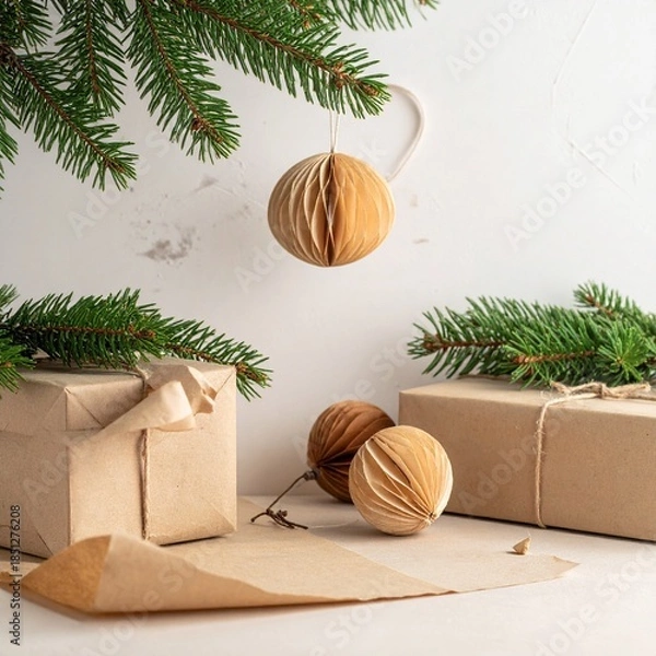 Obraz christmas tree with gifts