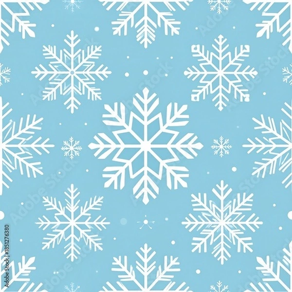 Obraz vector seamless pattern with snowflakes