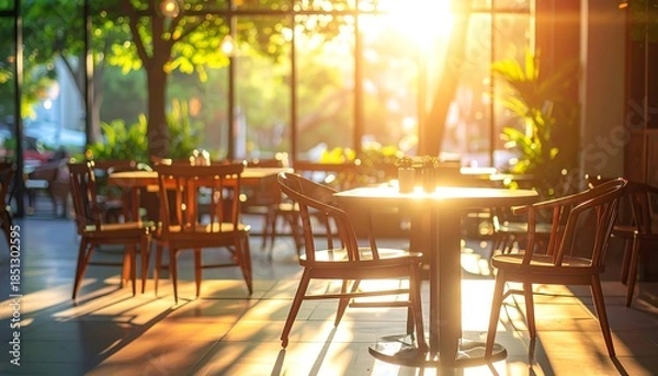 Obraz Sunny cafe interior