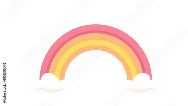 Obraz rainbow in the white background