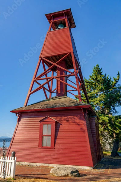 Obraz Historic red antique lighthouse