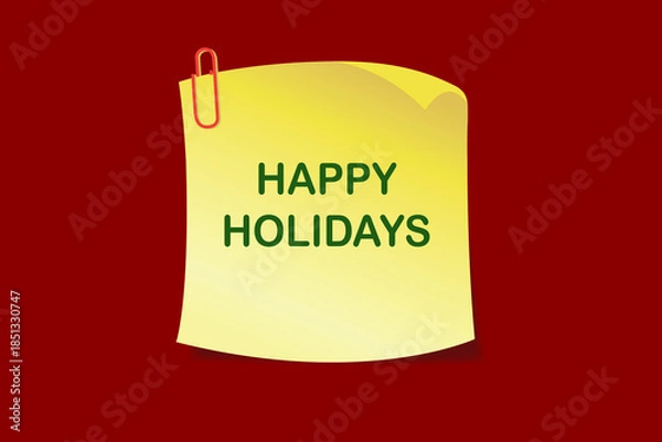 Obraz Sticky note with Happy Holidays