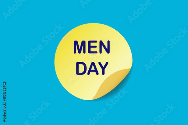 Fototapeta Sticky note with Mens Day