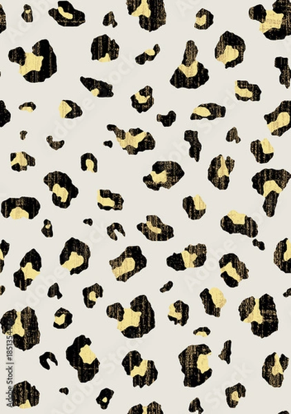 Obraz Seamless Leopard Print Grunge Pattern Beige Background
