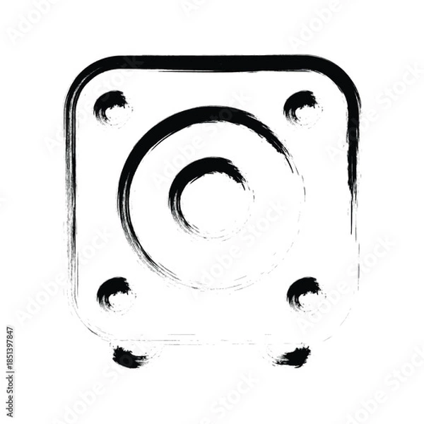 Fototapeta Multimedia speaker icon design template