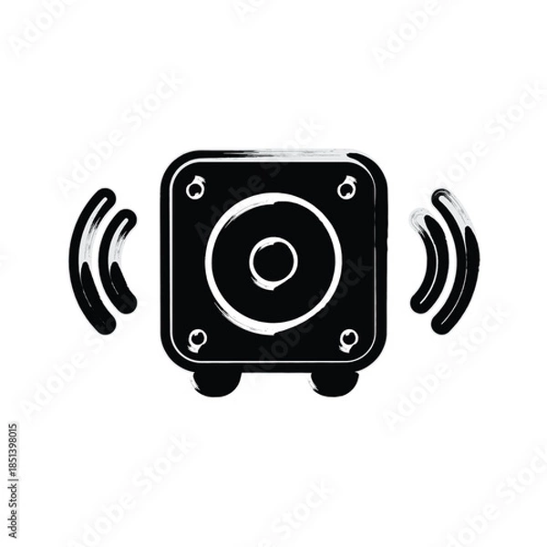 Fototapeta Multimedia speaker icon design template