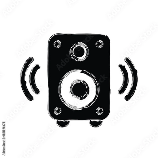 Fototapeta Multimedia speaker icon design template