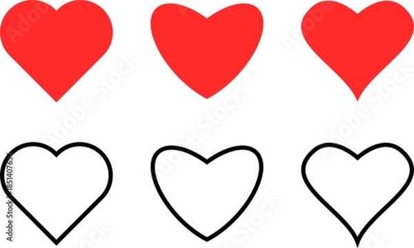 Obraz heart vectors in set