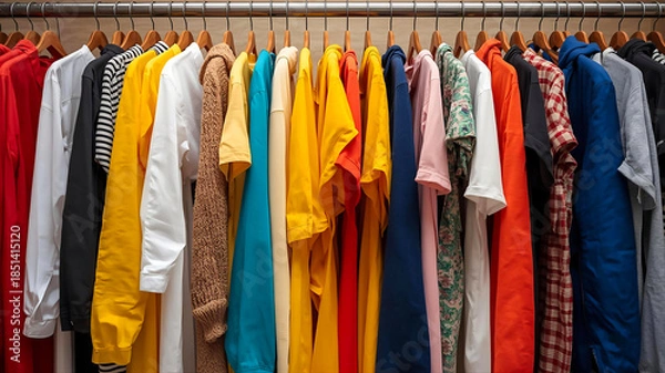 Obraz クローゼットの衣類