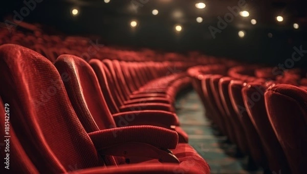 Obraz Empty red seats in a theater