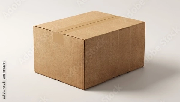 Obraz Plain cardboard box on white background