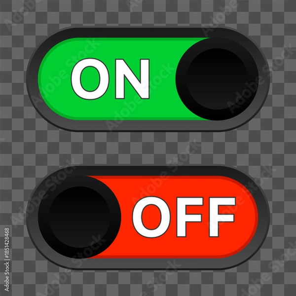 Fototapeta Black on off switch