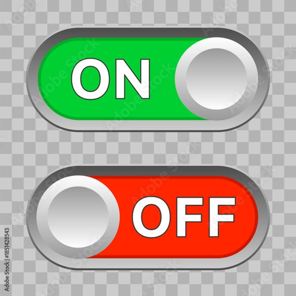 Fototapeta White on off switch