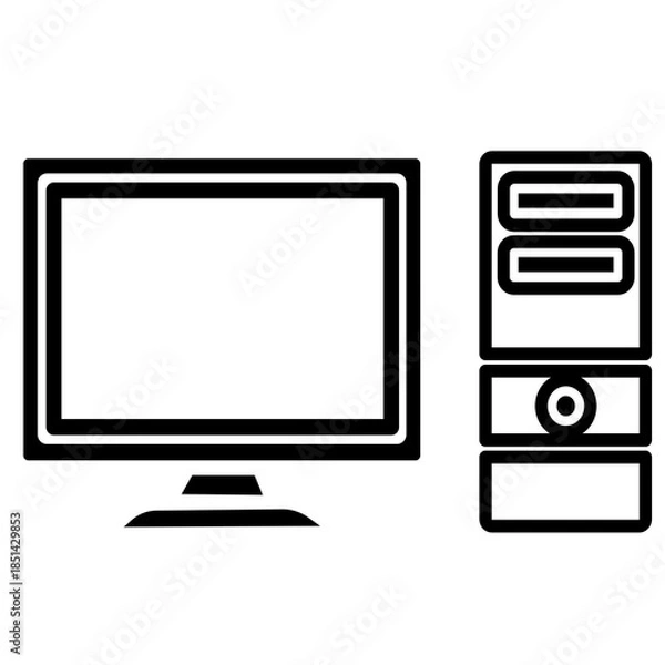 Fototapeta vector computer icon