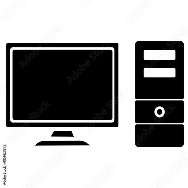 Fototapeta vector computer icon set