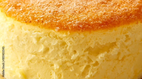 Obraz チーズスフレのアップ