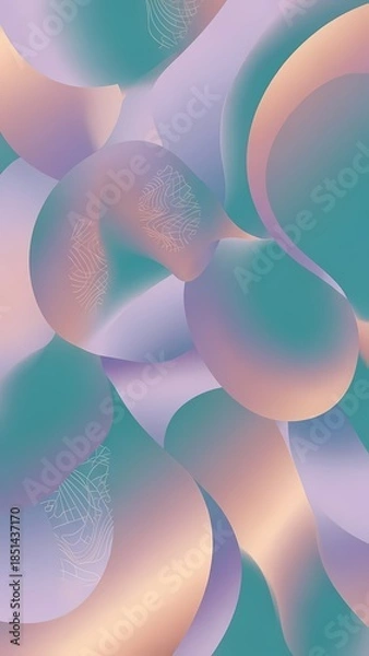 Fototapeta abstract background with colorful waves