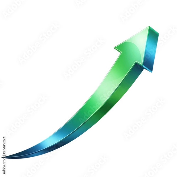 Obraz Curved arrow pointing up