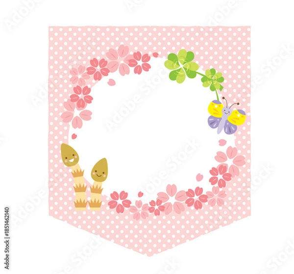 Obraz かわいい春のフレーム