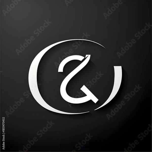 Fototapeta Modern Multicolor Segmented Letter  Logo