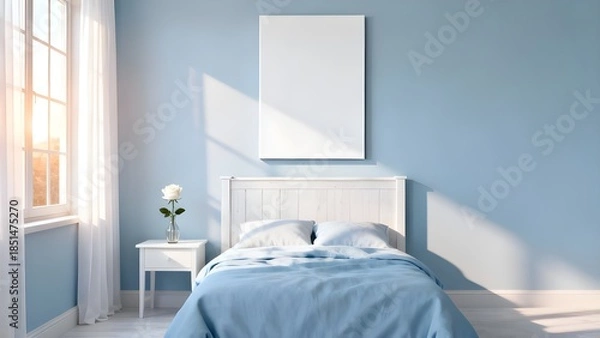 Obraz bedroom interior mockup.