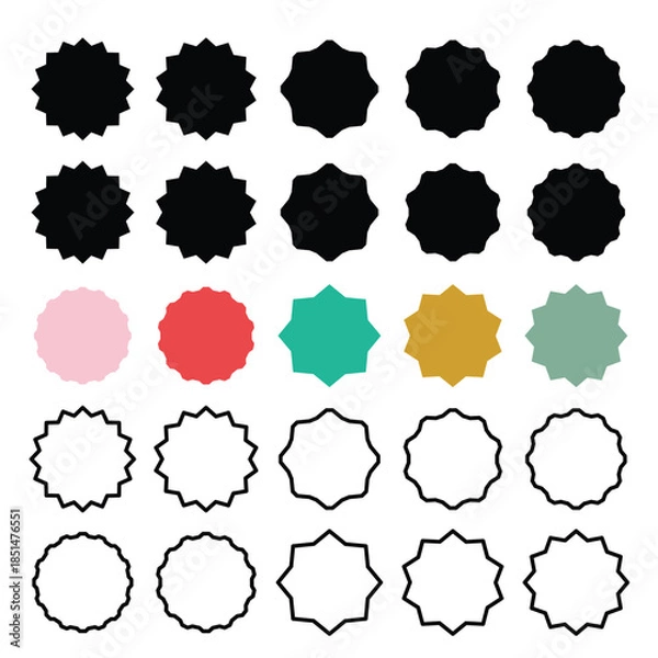 Obraz Retro style Starburst collection.