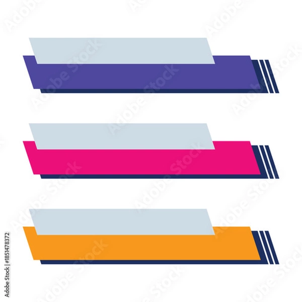 Obraz simple colorful lower third collection