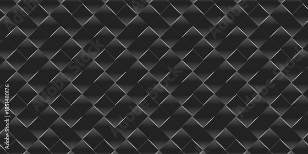 Obraz Luxury upholstered backdrop. Stitched layered background pattern. Leather textured sofa background. vector