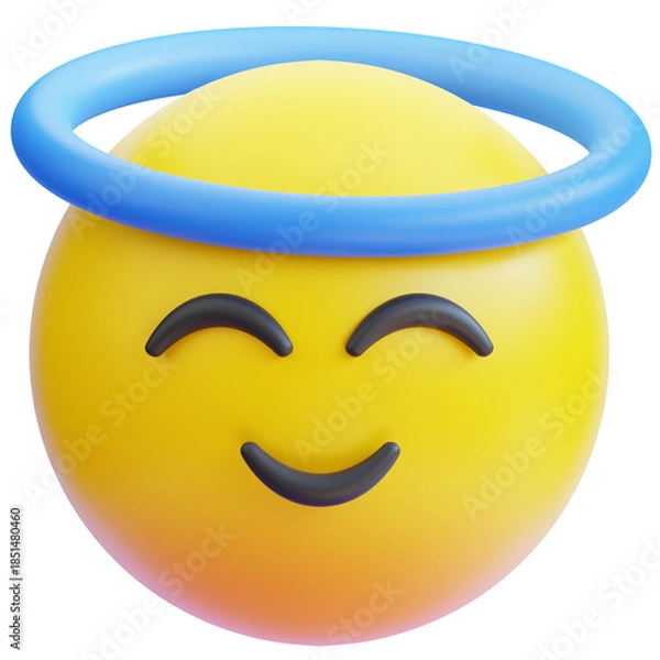 Obraz 3D Angel Emoji