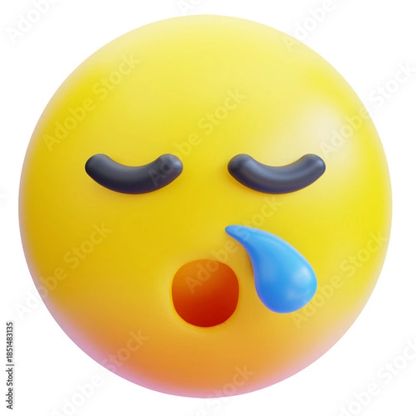 Obraz 3D Sleepy Emoji