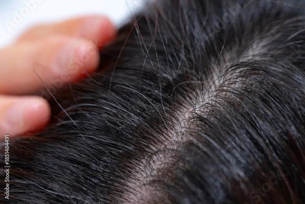 Obraz 髪　女性　クローズアップ