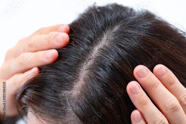 Obraz 髪　女性　クローズアップ