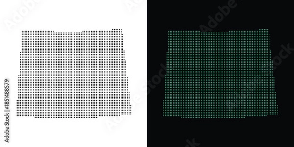 Fototapeta Wyoming dot map vector, USA State