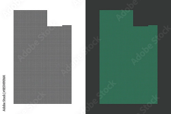 Fototapeta Utah dot map vector illustration, USA State