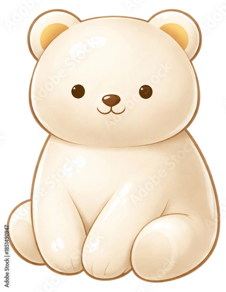 Obraz Ceramic Polar Bear Figurine Minimal Decorative Sculpture