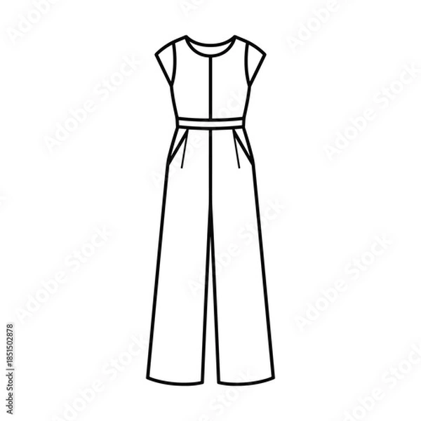 Obraz Simple Elegant Jumpsuit Illustration