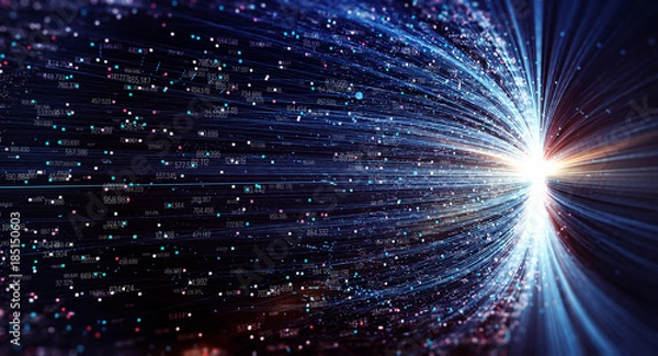 Obraz Transfer i przechowywanie zestawów danych/kanału transmisji danych. Ruch cyfrowego przepływu danych. Przeniesienie dużych zbiorów danych.