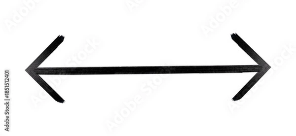 Obraz simple dark grey handdrawn curved arrow pointing 