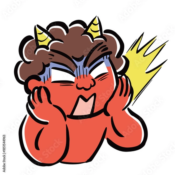 Obraz ショックを受ける鬼　上半身