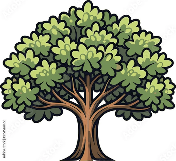 Obraz Oak tree icon vector