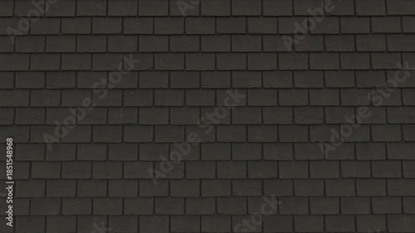 Fototapeta Dark Gray Textured Roofing Shingles Pattern Background