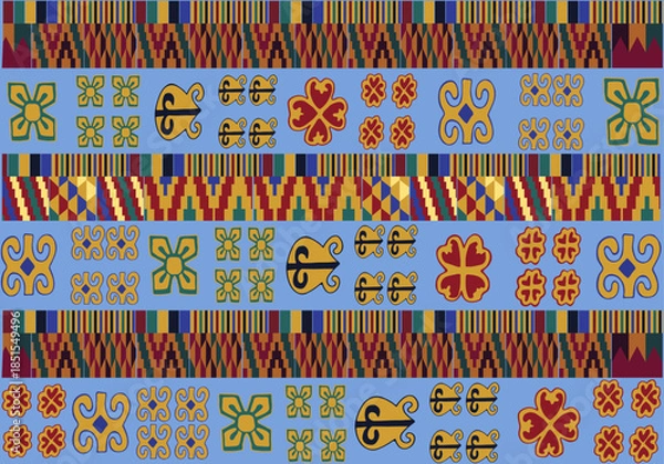 Fototapeta Kente pattern vector
